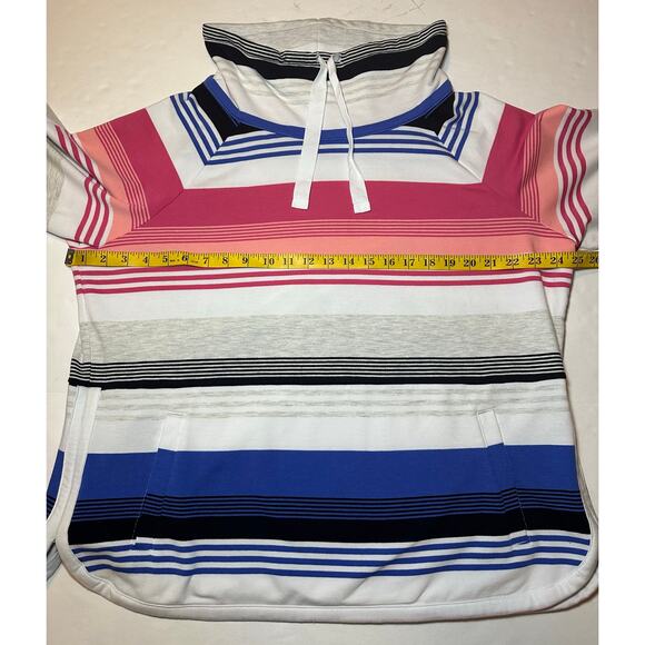 T by Talbots Women’s 2X Cotton Blend Funnel Neck Pull Over Sweatshirt Pockets - Picture 3 of 6